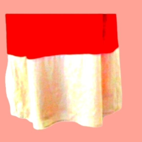 Ophelia Roe M Red/White Ruffled Bottom Sleeveless Tank Dress - Picture 2 of 5